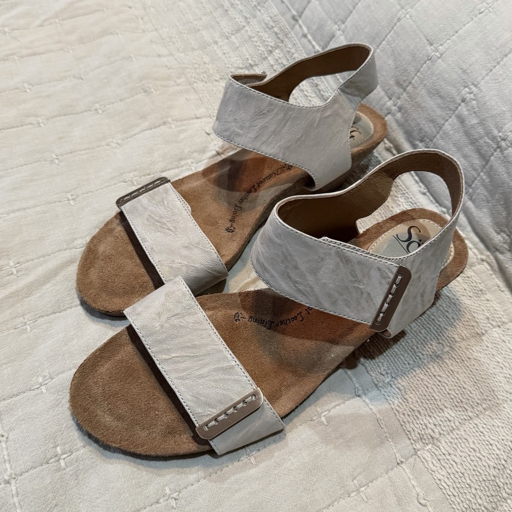 Sofft Women's Verdi Stone Colored Wedge Sandals Shoes Size 7.5M Summer - Picture 2 of 5